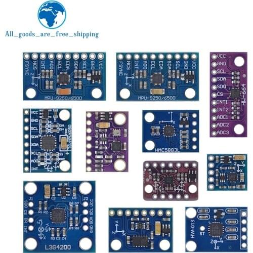 MPU-6050 MPU-9250 BMI160 LSM303DLHC L3G4200D HMC5883L ADXL335 LIS3DSH 3 6 9-Axis Attitude +Gyro+Accelerator+Magnetometer Sensor