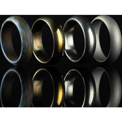 1PC Titanium Alloy Multicolor Diameter 17 18MM Men Women Ring Tail Ring Polished Surface Party Jewelry Accessories EDC Tool