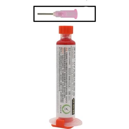 Red UV Solder Mask +1 Needle & Push PCB BGA PAINT PREVENT CORROSIVE ARCING Soldering Paste Flux Cream 10ML Welding Fluxes Oil