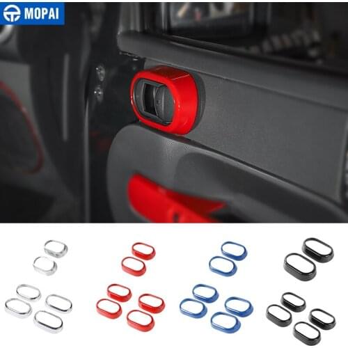 MOPAI ABS Car Door Handle Bowl Doorknob Decoration Cover Sticker for Jeep Wrangler JK 2007-2010 Interior Car Accessories Styling