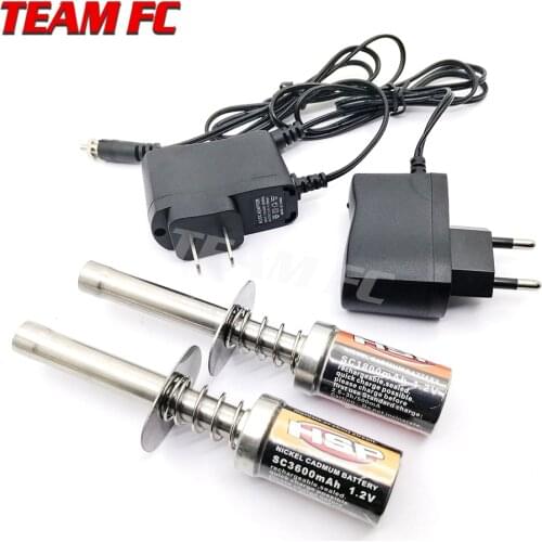 HSP Gas RC Nitro Engine motor glow 1.2V 1800MA 3600MA RECHARGEABLE GLOW PLUG Starter Igniter AC Charger for RC 1/8 1/10 Car S231