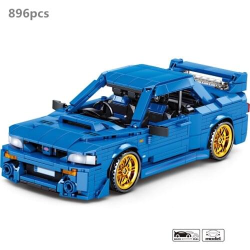 NEW High-Tech Supercar 22B Sti Version Building Blocks Speed Racing Car Model Kit MOC Kids Toys Gifts Compatible With Bricks