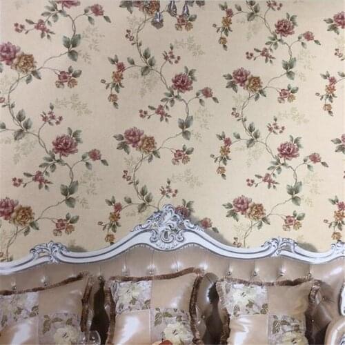 Beibehang Wallpaper High-end Vintage Retro American Flower Wallpaper 3D Garden Living Room Bedroom Sofa Background Wall Paper