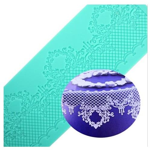 Wholesale Silicone mold Large Relief shape lace mat sugar lace mold Fondant cake mold Decoration craft mold