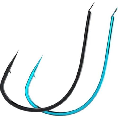 DYGYGYFZ 50pcs/set Fishing Hook Barbed Fishhook 1#-13# Bent Fly Fishing Tackle Sharp Ringed Carp Hook Stream Hook