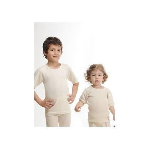 HASYÜN BOYS GIRLS KIDS SHORT SLEEVE HALF SLEEVE WOOL FANİLA