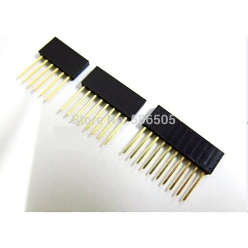 Special Female Header Connector 11mm PC104 long Header Female Connector 2.54MM spacing 1X6Pins 50pcs/lot