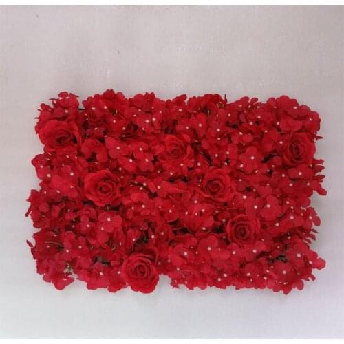 Wedding Artificial Flower Wall 3D Silk Rose Flower Backdrop Decoration Panel Home Decor Baby Shower