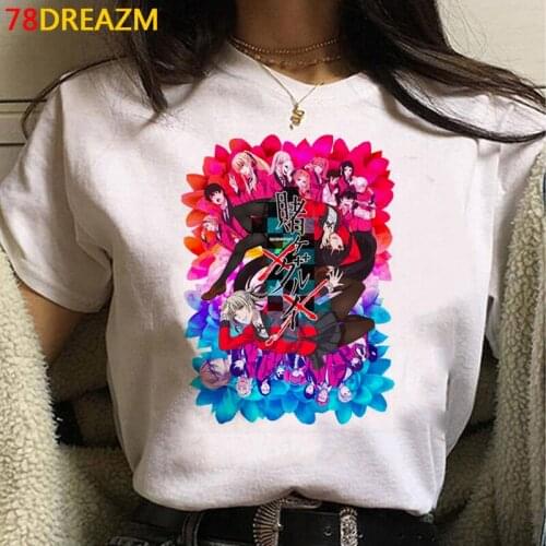 Kakegurui top tees female tumblr streetwear ulzzang clothes tshirt streetwear couple clothes