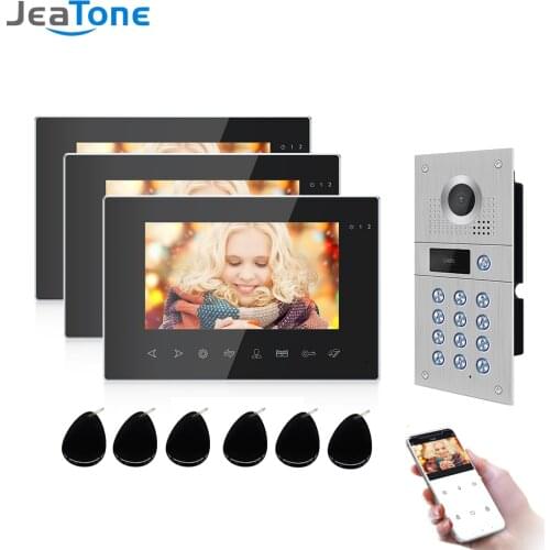 Jeatone Wirless WIfi Video Door phone Wired Door Intercom for Home Video Intercom Support Motion Detect Record Door Camera