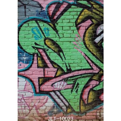 Graffiti Decoration Photography Background Vinyl Customized Wallpaper Brick Wall Halloween Photoshoot Background for Studio
