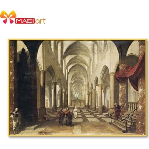 Cross stitch kits Embroidery needlework sets 11CT water soluble canvas patterns 14C landscape Holy Land -NCMS117