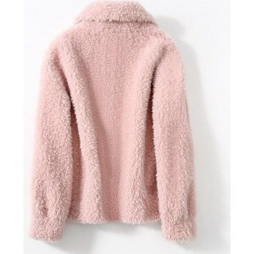 Real Fur Coat Female Wool Jacket Autumn Winter Coat Women Clothes 2020 Korean Vintage Outwear Sheep Shearling Tops T5007