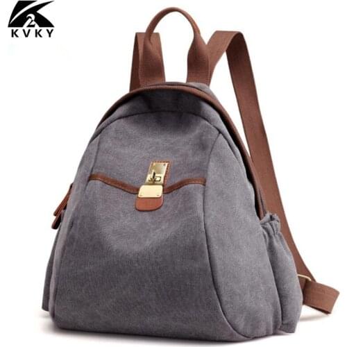 Female women and men canvas backpack Fashion Travel Backpack for Teenager Girls Student School Bag Female mochila bolsas