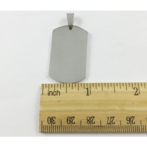 100 pcs/lot Personalized Blank Stainless Steel Dog Pet Tag Military Dog Tag Pendant Charm Both Mirror Polished Jewelry Pedant