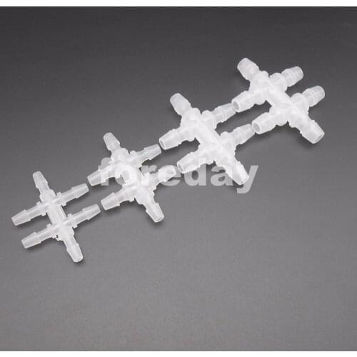 5PCS/LOT HQ 4MM 5MM 6.7MM 8.1mm Six-way 6 ways PE pipe tube connector 6 outlets joints PE materials * FD101-104