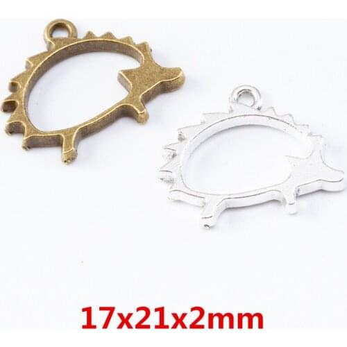 50 pieces of retro metal zinc alloy Hedgehog pendant for DIY handmade jewelry necklace making 6988
