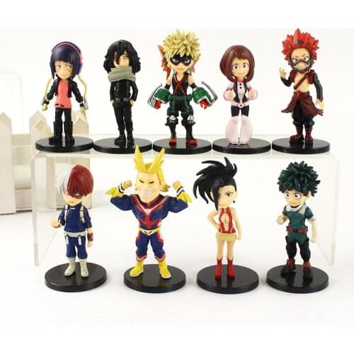 9pcs/lot Anime My Hero Academia Figure Bakugou Katsuki Midoriya Izuku Todoroki Shouto PVC Collection Model Toy Doll