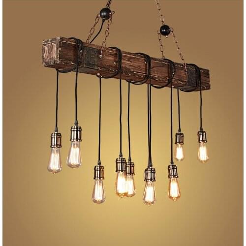 American Pendant Lights Retro Industrial Boat Wooden Luminaria Suspendu Restaurant Coffee Shop Creative Shop Bar Club Hanglamp