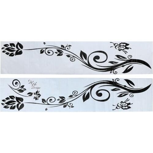 Butterfly Flower Engine Hood Stickers Car Body Graphics Reflective Sticker 71 Inch
