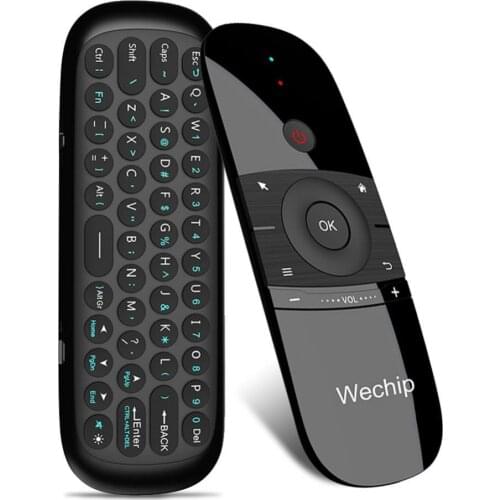 W1 2.4G Wireless Keyboard Air Mouse Smart Remote Control for Android TV Box PC Rechargeble Fly Air Mouse Mini Wireless Keyboards