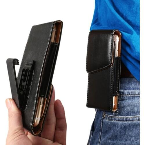 For iPhone11 XS Max XR XS 6 7 8 Plus Belt Clip Holster Luxury Phone Pouch Bag Case for Samsung S20 S10 S9 S8 Cover Hidden buckle