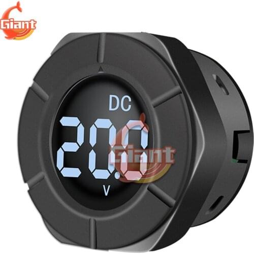 DC0-300V/AC30-500V Digital Voltmeter Round LCD Display Car Voltage Monitor Volt Panel Meter PZEM-019V /PZEM-024V