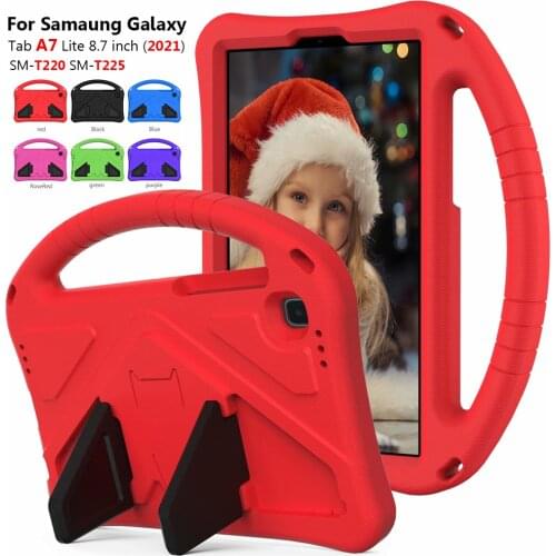 For Samsung Galaxy Tab A7 Lite 8.7 inch 2021 SM-T220 SM-T225 Case EVA Foam Portable Kids Safe Shockproof Stand Tablet Cover