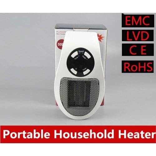Wall-Outlet Mini Electric Air Heater Mini Heater Fan Handy Wall Heater Desktop Household Stove Radiator Remote Warmer Machine