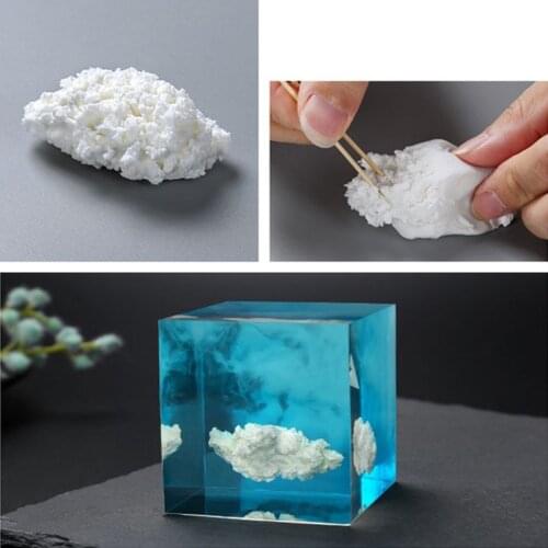 80g One Bag Handmade White Cloud Blue Sky Landscapes Resin Mold Jewelry Fillings Clouds Roll Mud Jewelry Making Fillers