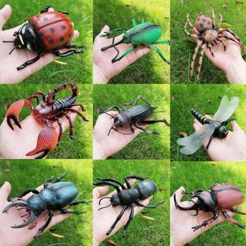 Imitation Insect Small Animal Toy Scorpion Ant Grasshopper Ladybug Weevil Dragonfly Spider Cricket Imitation Animal Model