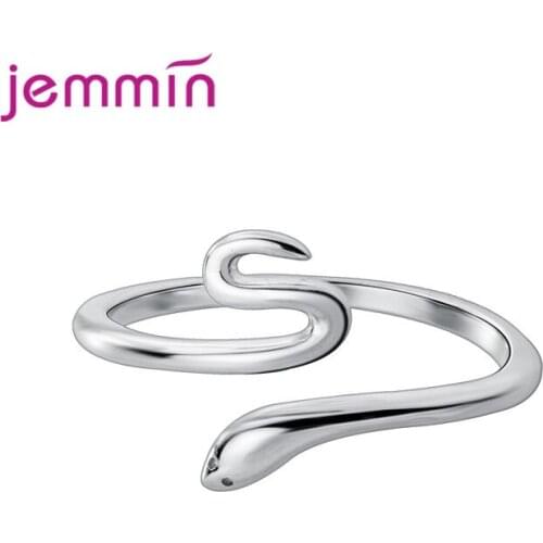 Classic Womens 925 Sterling Silver Snake Finger Ring For Women Men Vintage Boho Knuckle Party Open Size Rings Punk Jewelry