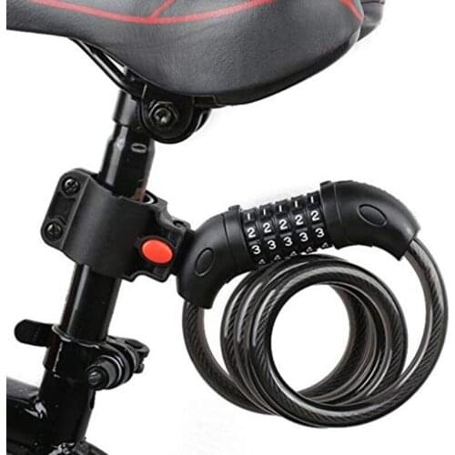 Code Password Bike Combination Lock Bike Cable Lock Tough Security Coded Steel Wiring Bicycle Safety Lock