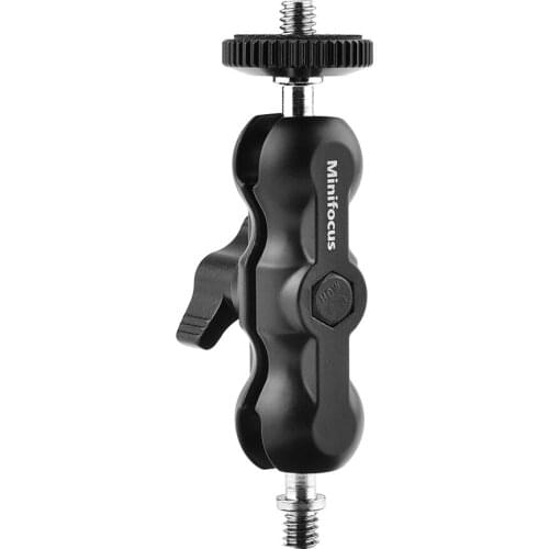 Camera Monitor Mount Magic Arm Double Ballhead Dual 1/4 Screw Bracket for Field Monitor Video Light Gimbal Camera Cage Tripod