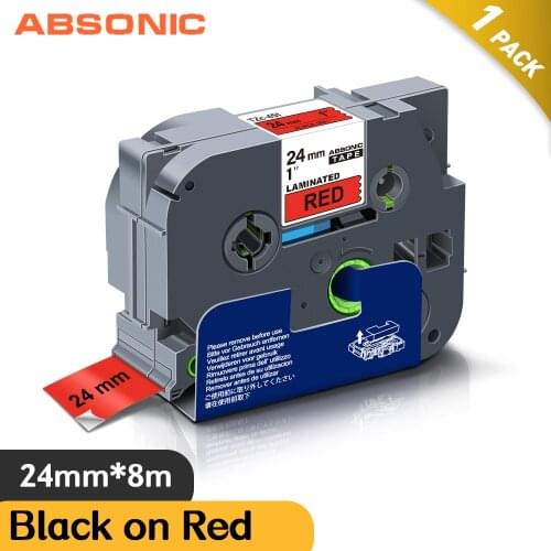 Absonic 24mm TZ451 TZe-451 Label Maker Tape Compatible for Brother P-Touch PT-P700 PT-P900W PT-P950NW PT-2430PC Printer Ribbon