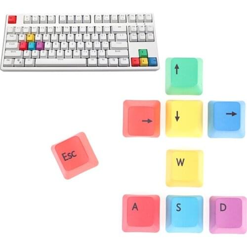 9 Key Keycap WASD Mechanical Keyboard Keycaps OEM Profile PBT RGBY Modifiers