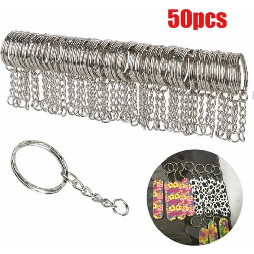 Metal Blank Keyrings Keychain Split Ring Keyfob Key Holder Rings DIY Pendant Charms Key Chains Keyring Accessories