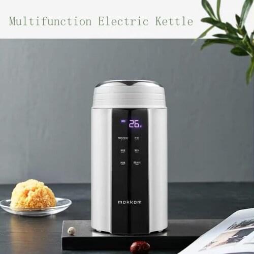 220V Electric Kettle Multifunction Water Boiler Heat Preservation Cooking Porridge Folding Portable Stew Slow Cooker 700ML