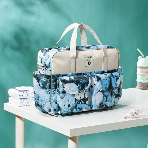 Fashionable Baby Diaper Bag Large-capacity Mothers Maternity bag Baby Stroller Nappy Bag Waterproof Travel Mummy Bag