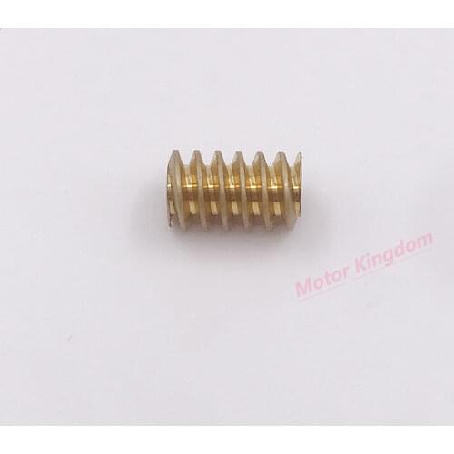 0.5Modulus 10mm/12mm length Hole Diameter 1.98mm 2.3mm 2.98mm Aperture Copper Worm Spindle Gear For 2mm 2.3mm 3mm Shaft