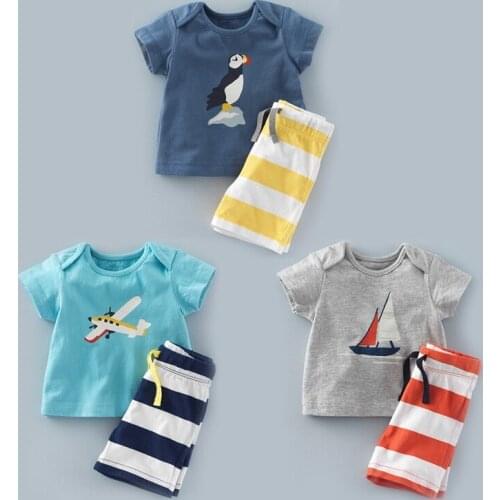 2018 New Kids Clothes Set Summer Casual Cartoon Clothing Sets Children T-shirt + Short Pants Suit For Boy and girl Outfits