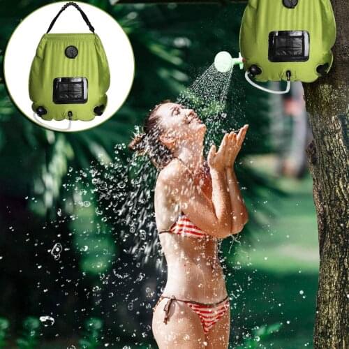 Outdoor Camping Hiking Solar Shower Bag Portable Foldable Water Storage Bags 20l Large Capacity Heating Camping Hydration HandBa