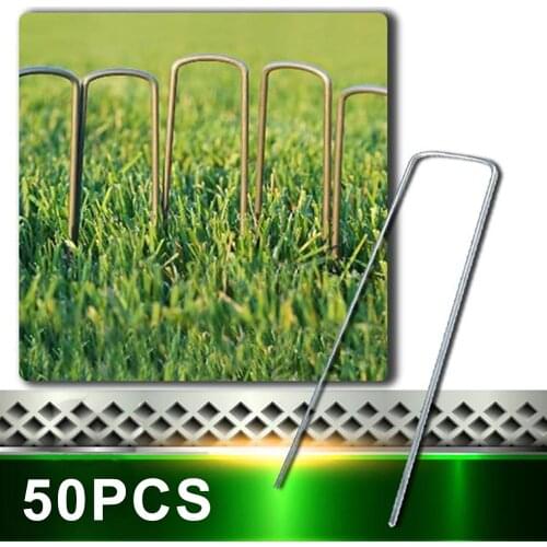 50PCS Mulch Nail Weedproof Cloth Ground Nail Type Gardening Nail Lawn Fixer for Fixing Weed Fabric Mesh Floor