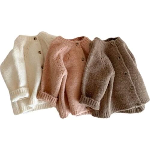 Autumn Baby Sweater Warm Cotton Knit Coats for Girl Boy Toddler Infant Clothing Wool Knitted Cardigan Jacket Casual Kids Clothes