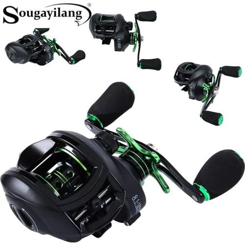 Sougayilang Baitcasting Reel 8.1:1 High Speed 12+1BB Super Light CNC Aluminum Fishing Reel Carp Drag Reel Fishing 8KG Max Drag