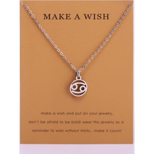 Constellations Zodiac Aquarius Pisces Aries Taurus Gemini Cancer Leo Virgo Libra Scorpio Sagittarius Capricorn Pendant Necklaces