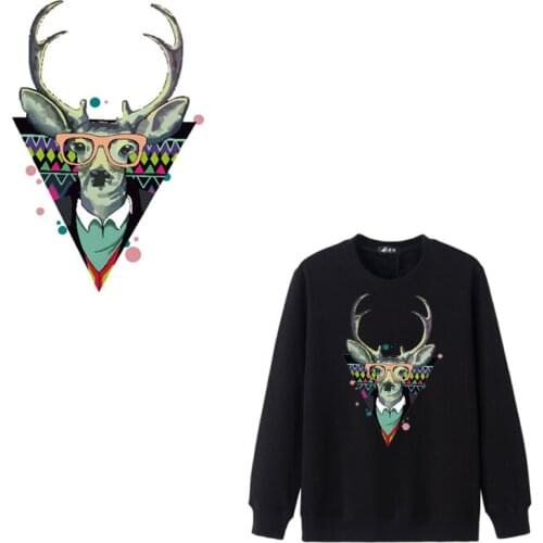 Skull Flower Animal Iron on Patches for Clothing Heat Transfer Sticker on Clothes for Kids T-shirt DIY Badge Thermal Press Vinyl