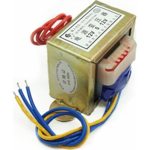 Power Transformer Dual 12V 40W 220V to 12V-0-12V 1.66A Center Taps Power Amplifier Front