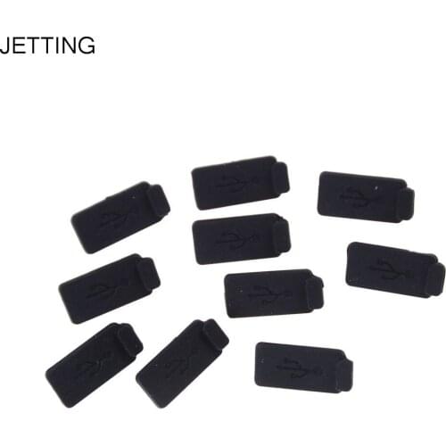 10pcs PC Laptop USB Plug Cover Stopper Soft Dust Cap USB 2.0 3.0 Interface Prevent Rust Dust Plug Black Silicone
