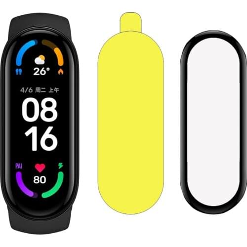 1/3/5Pcs Protective Film For Xiaomi Mi Band 6 Screen Protector For Miband 6 Cover Smart Watchband for Band 6 TPU Soft Film